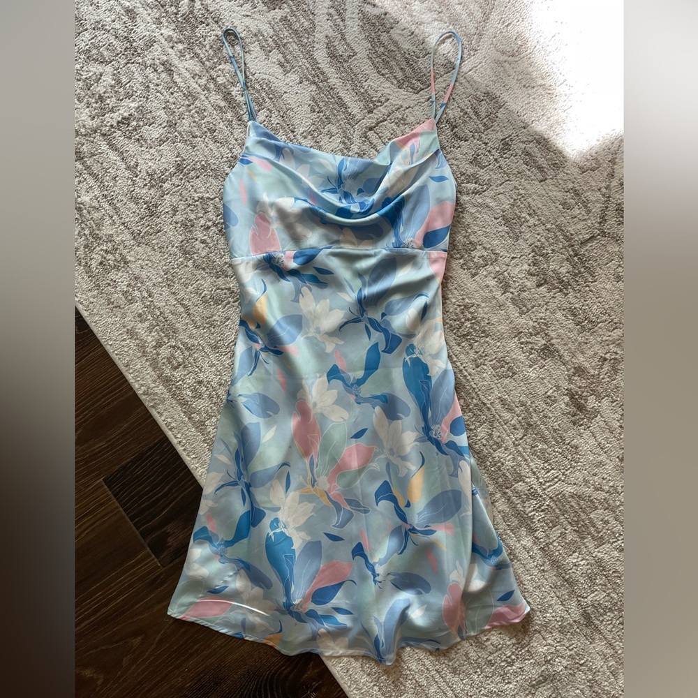 MOD Floral Satin Slip Dress